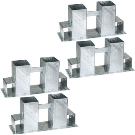 Set Di 4 Supporti Verticali Per Brochure In Metallo Nero, 23x12x3,2 Cm - Espositori Per Ufficio, Fiere E Negozi