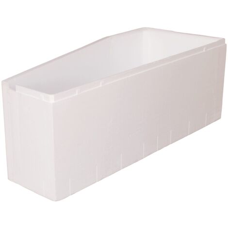 Calmwaters® Wannenträger 160 x 70 cm Essential Small, Passend für Eck-Badewanne 160x70 cm, Rechte Ausführung, Styroporträger, Schall- und wärmedämmend, Direkt verfliesbar, Weiß, 03AX4978 (1/5)