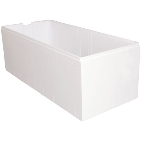 Calmwaters® Wannenträger 190 x 90 cm Modern Square 2, Passend für Rechteck-Badewanne 190x90 cm, Styroporträger, Schall- und wärmedämmend, Direkt verfliesbar, Badewannenträger in Weiß, 03AX3358 (1/5)