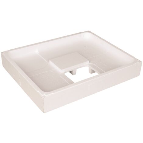 Calmwaters® Duschwannenträger 120x80 cm Modern Select, Passend für Rechteck-Duschwanne 120 x 80 x 2,5 cm, Styropor-Wannenträger, Schall- und wärmedämmend, Direkt verfliesbar, Weiß, 03AX3044 (1/5)