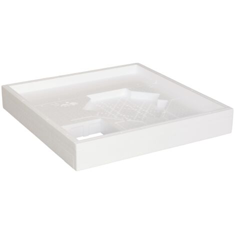 Calmwaters® Duschwannenträger 90x90 cm Modern Select, Passend für Quadrat-Duschwanne 90 x 90 x 2,5 cm, Styropor-Wannenträger, Schall- und wärmedämmend, Direkt verfliesbar, Weiß, 03AX3022 (1/5)
