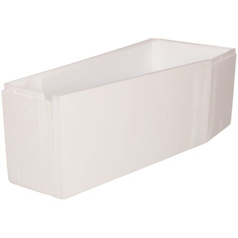 Calmwaters® Wannenträger 160 x 70 cm Essential Small, Passend für Eck-Badewanne 160x70 cm, Linke Ausführung, Styroporträger, Schall- und wärmedämmend, Direkt verfliesbar, Weiß, 03AX4977 (1/5)