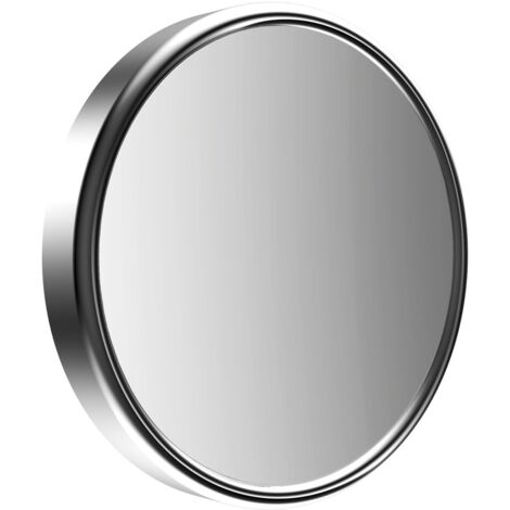 Calmwaters Rasierspiegel/Kosmetikspiegel, Wandspiegel, 5-fache Vergrößerung, chrom, rund, einseitige Spiegelfläche, Kristallglas, Metallhalterung, 152 mm, 80BS6242