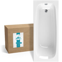 Calmwaters® Rechteck-Badewanne 180x80 cm, Acrylwanne Original, ergonomische Körperformbadewanne, Maße 180 x 80 cm, Rechteckbadewanne Weiß, 01SL3353