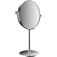 Calmwaters Rasierspiegel/Kosmetikspiegel, Standspiegel, 3/1-fach Vergrößerung, chrom, rund, zweiseitige Spiegelfläche, 80BS6246