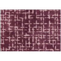 Akzente FEEL Checker Plate aubergine, 50 x 70 cm, Kuschelfloor, Polyester, Latex, rutschfest, Barfüßler, Fußbodenheizung, Made in Europe