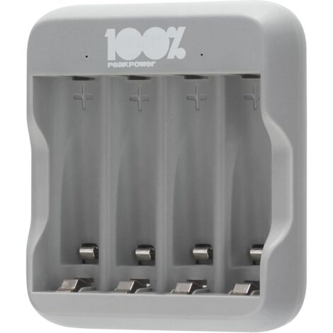 Chargeur pour 4 piles AA et AAA 100% PEAKPOWER (1/5)