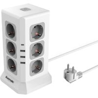 Multiprise 12 Prises EU - 3 Ports USB-A, 1 USB-C SUNMATIC
