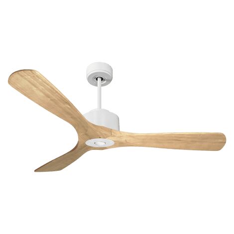 Modulo Regular Ring - Super destratificateur et ventilateur DC 132 cm Blanc pales bois clair sans Lumière 25 à 40 m² (1/5)