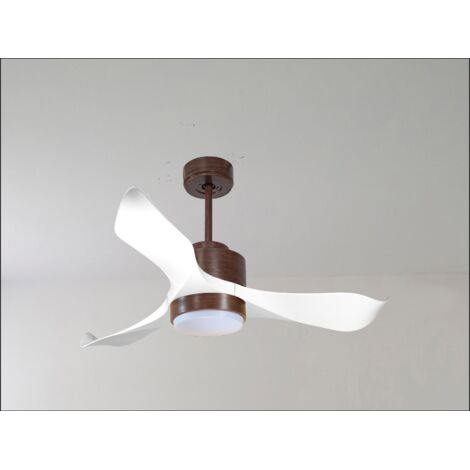Bolt, Ventilateur déstratificateur d'air, moteur gris basalte pales bois sombre132 Cm, 100 % efficace été/hivers, avec lampe (1/5)