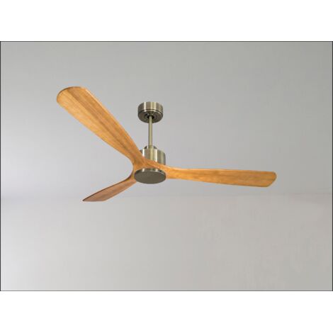 Modulo Low Profile Regular - un ventilateur pour plafond bas , DC 106 cm Laiton pales bois sombre sans Lumière 10 à 20 m² (1/5)