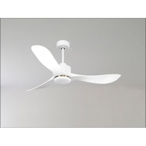 Modulo Latino III - Super destratificateur et ventilateur DC 132 cm blanc pales bois gris idéal 26 à 40 m² (1/5)