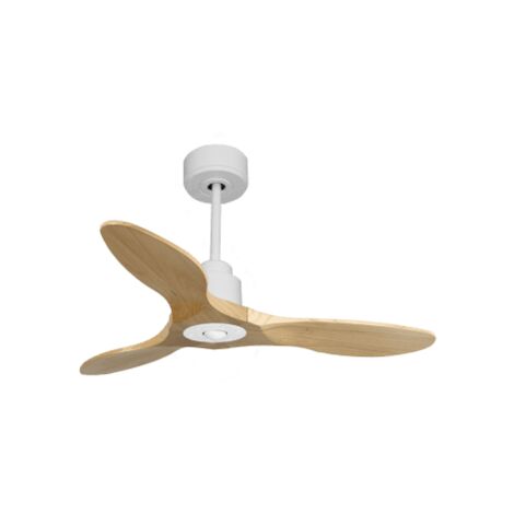 Tenerife Ring - Super destratificateur et ventilateur DC 106 cm blanc pales bois clair idéal 10 à 20 m² (1/5)