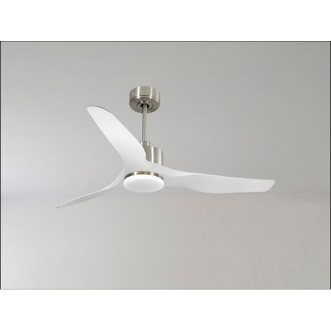 Modulo Latino III - Super destratificateur et ventilateur DC 132 cm chrome pales bois sombre idéal 26 à 40 m² (1/5)