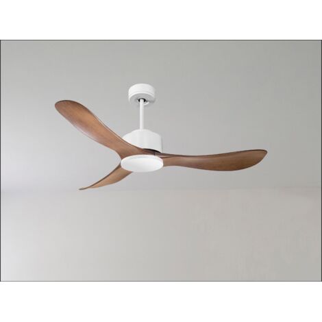 Tenerife Ring - Super destratificateur et ventilateur DC 166 cm, Laiton pales bois sombre sans Lumière 30 à 60 m² (1/5)