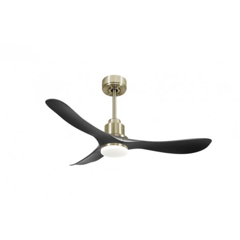 Tenerife de KlassFan-Super destratificateur et ventilateur DC 132 cm Laiton pales graphite Lumière dimmable 25 à 35 m² (1/5)