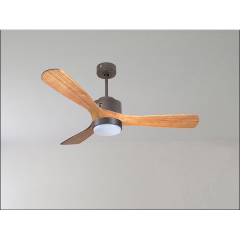Tenerife Ring - Super destratificateur et ventilateur DC 166 cm Chrome pales bois clair sans Lumière 30 à 60 m² (1/5)
