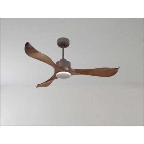 Ouray de Klassfan - Ventilateur de plafond et destratificateur moteur DC Chrome pales bois noir 25 à 40 m² OurayDC3P7Bk132 (1/5)