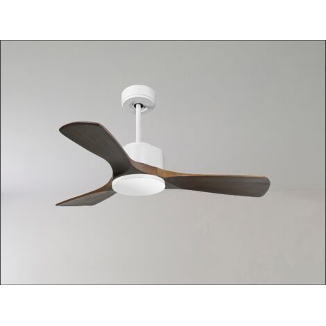 Tenerife - Super destratificateur et ventilateur DC 132 cm Laiton pales bois sombre sans Lumière 25 à 35 m² (1/5)