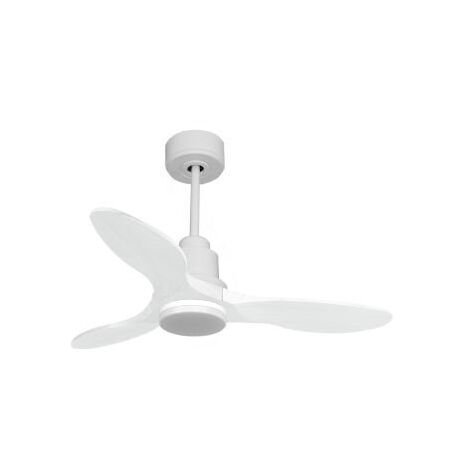 Tenerife - Super destratificateur et ventilateur DC 106 cm blanc avec lumière pales bois blanc idéal 10 à 20 m² (1/5)