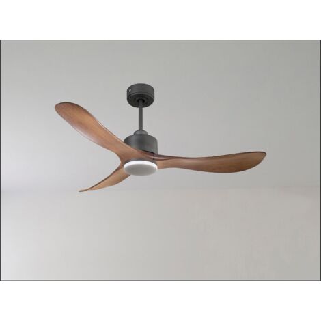 Modulo Regular Ring - Super destratificateur et ventilateur DC 106 cm noir pales bois sombre sans Lumière 15 à 20 m² (1/5)