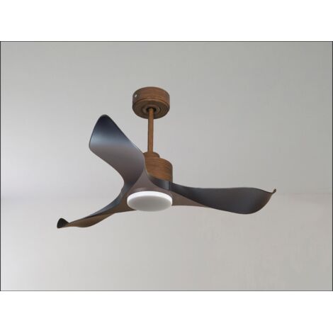 Modulo Latino III - Super destratificateur et ventilateur DC 166 cm noir pales bois blanc idéal 30 à 60 m² (1/5)
