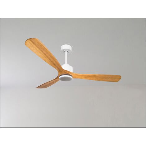Modulo Regular Ring - Super destratificateur et ventilateur DC 132 cm Laiton pales bois sombre sans Lumière 25 à 40 m² (1/5)