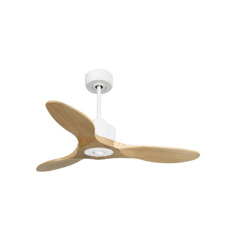 Modulo Slim Ring - Super destratificateur et ventilateur DC 106 cm blanc pales bois clair idéal 10 à 20 m² (1/5)