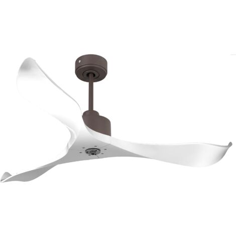 Ouray de Klassfan - Ventilateur de plafond et destratificateur moteur DC Blanc pales bois noir 25 à 40 m² OurayDC4P7Bk132 (1/5)