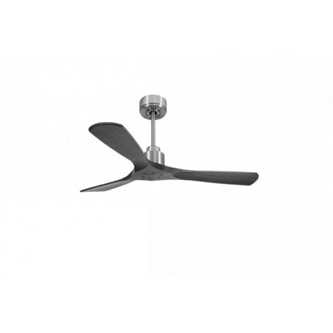 Tenerife de KlassFan - Super destratificateur et ventilateur DC 132 cm Chrome pales bois noir sans Lumière idéal 25 à 40 m² (1/5)
