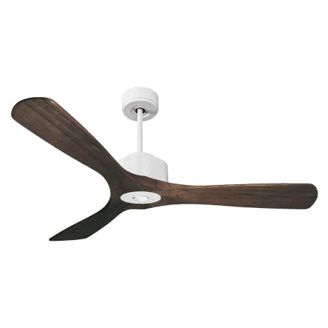 Modulo Regular Ring - Super destratificateur et ventilateur DC 132 cm Blanc pales bois sombre sans Lumière 25 à 40 m² (1/5)