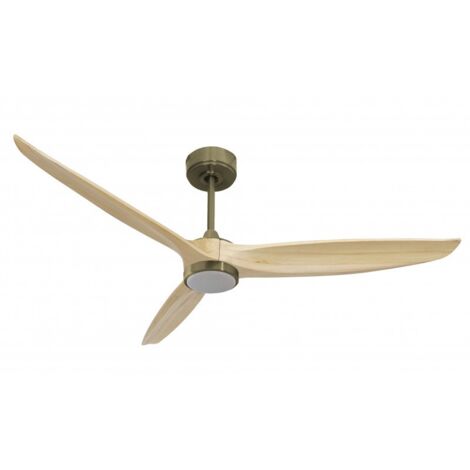 Bolt, Ventilateur déstratificateur d'air, pales bois claires 166 Cm, 100 % efficace été comme hivers, avec lampe (1/2)