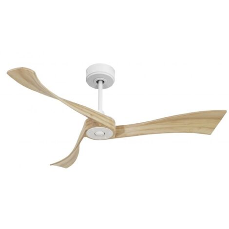Twist , Ventilateur déstratificateur d'air, pales bois clair 132 Cm, moteur blanc sans lumière (1/2)