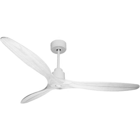 Tenerife Ring - Super destratificateur et ventilateur DC 166 cm Blanc pales bois blanc sans Lumière 30 à 60 m² (1/5)
