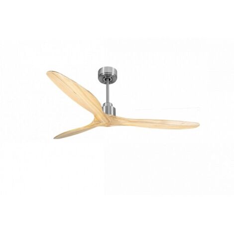 Tenerife de KlassFan - Super destratificateur et ventilateur DC 166 cm Chrome pales bois clair sans Lumière 30 à 60 m² (1/5)