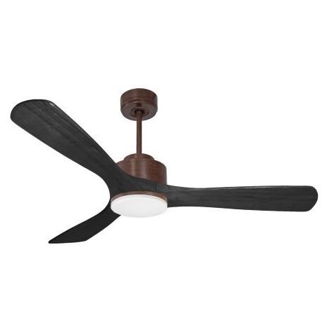 Modulo de KlassFan - Super destratificateur et ventilateur DC 132 cm Marron bois noir Lumière dimmable 25 à 40 m² (1/5)