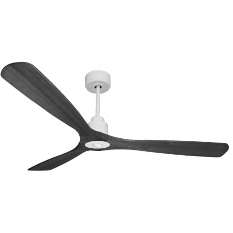 Tenerife Ring - Super destratificateur et ventilateur DC 166 cm Blanc pales bois noir sans Lumière 30 à 60 m² (1/5)