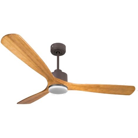 Ouray de Klassfan - Ventilateur de plafond et destratificateur moteur DC basalte pales bois clair 25 à 40 m² OurayDC1P7Sw132 (1/5)