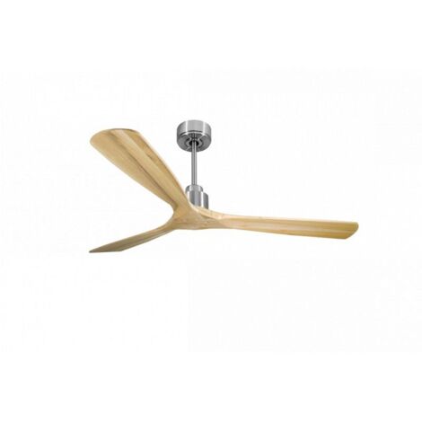 Tenerife de KlassFan - Super destratificateur et ventilateur DC 166 cm Chrome pales bois clair sans Lumière 30 à 60 m² (1/5)