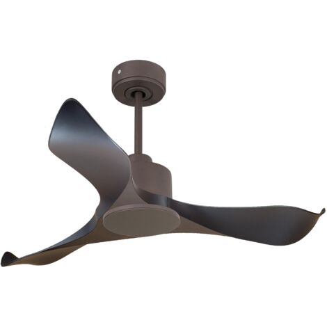 Tenerife de KlassFan-Super destratificateur et ventilateur DC 132 cm Gris basalte pales marrons Lumière dimmable 25 à 35 m² (1/5)