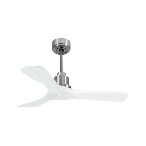 Tenerife de KlassFan - Super destratificateur et ventilateur DC 106 cm Chrome pales bois blanc sans Lumière 15 à 20 m² (1/5)
