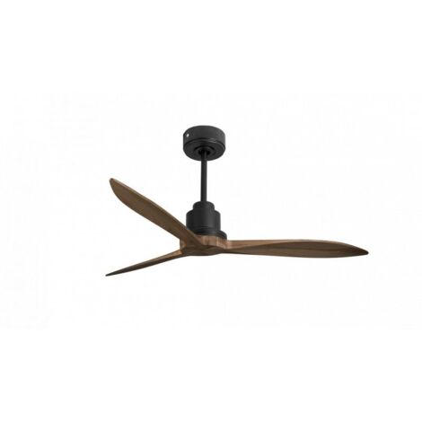 Tenerife - Super destratificateur et ventilateur DC 132 cm Gris basalte pales bois sombre sans Lumière 25 à 35 m²