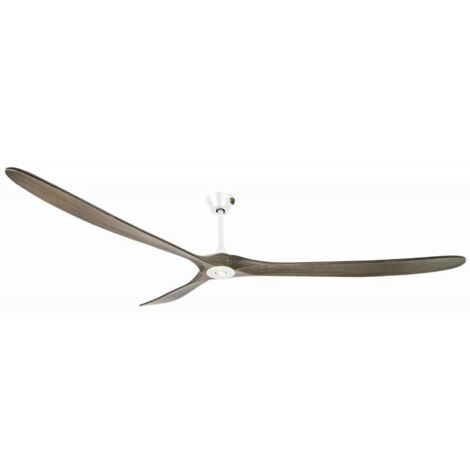 Le super destratificateur et ventilateur HVLS Ouray, 223 Cm design blanc pales grises , wifi thermostat. (1/5)