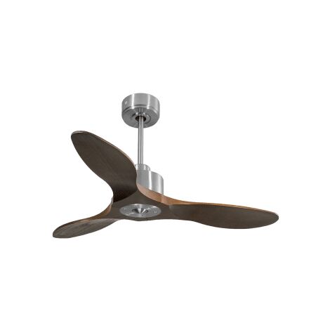 Modulo Slim Ring - Super destratificateur et ventilateur DC 106 cm chrome pales bois sombre idéal 10 à 20 m² (1/5)