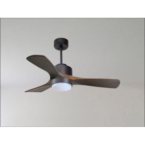 Bolt, Ventilateur déstratificateur d'air, moteur chrome pales bois clair 166 Cm, 100 % efficace été/hivers, sans lampe (1/5)