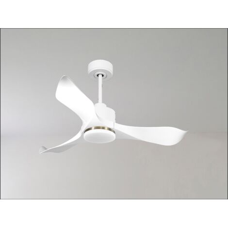 Modulo Slim Ring - Super destratificateur et ventilateur DC 132 cm blanc pales bois blanc idéal 26 à 40 m² (1/5)