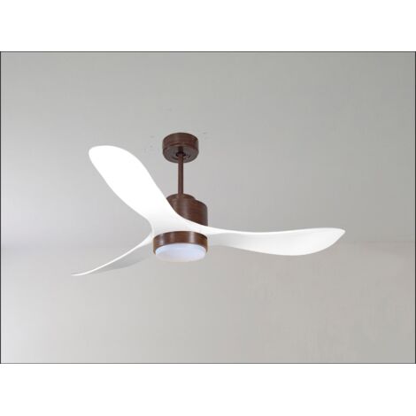 Twist , Ventilateur déstratificateur d'air, pales bois blanc 132 Cm, moteur noir sans lumière (1/5)