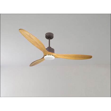 Ouray 2 de Klassfan - Ventilateur de plafond et destratificateur moteur DC Laiton avec Lumière pales bois blanc 25 à 40 m² (1/5)