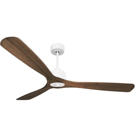 Modulo Slim Ring - Super destratificateur et ventilateur DC 166 cm blanc pales bois sombre idéal 30 à 60 m² (1/5)