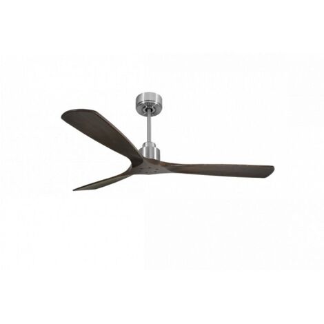 Tenerife de KlassFan - Super destratificateur et ventilateur DC 166 cm Chrome pales bois sombre sans Lumière 30 à 60 m² (1/5)